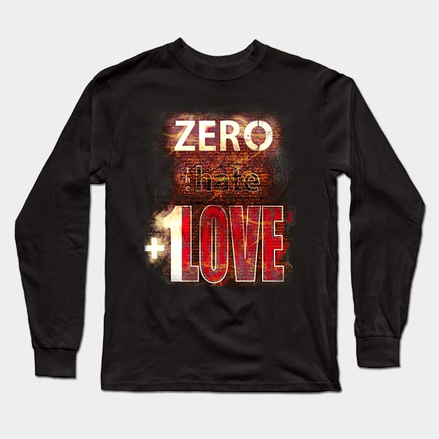 Zero Hate plus 1 Mystery skulls Long Sleeve T-Shirt by FutureImaging